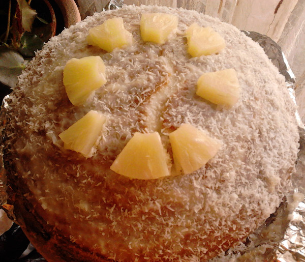 Bolo de Pi�a-Colada com Ch� Verde