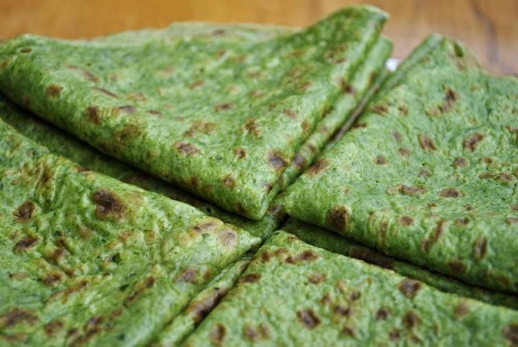 Crepes de espinafres sem gl�ten