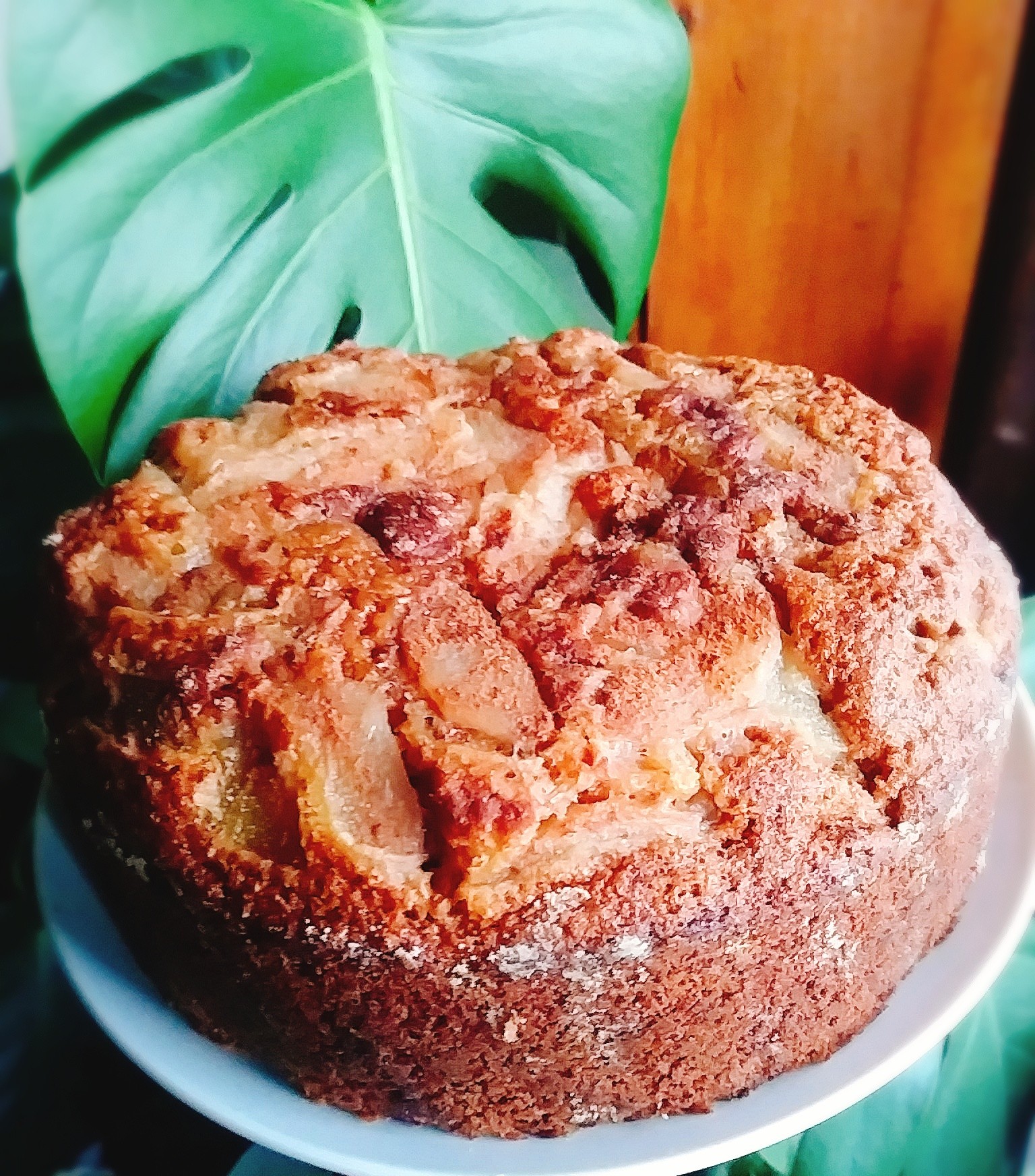 Bolo de pera com am�ndoas torradas e canela