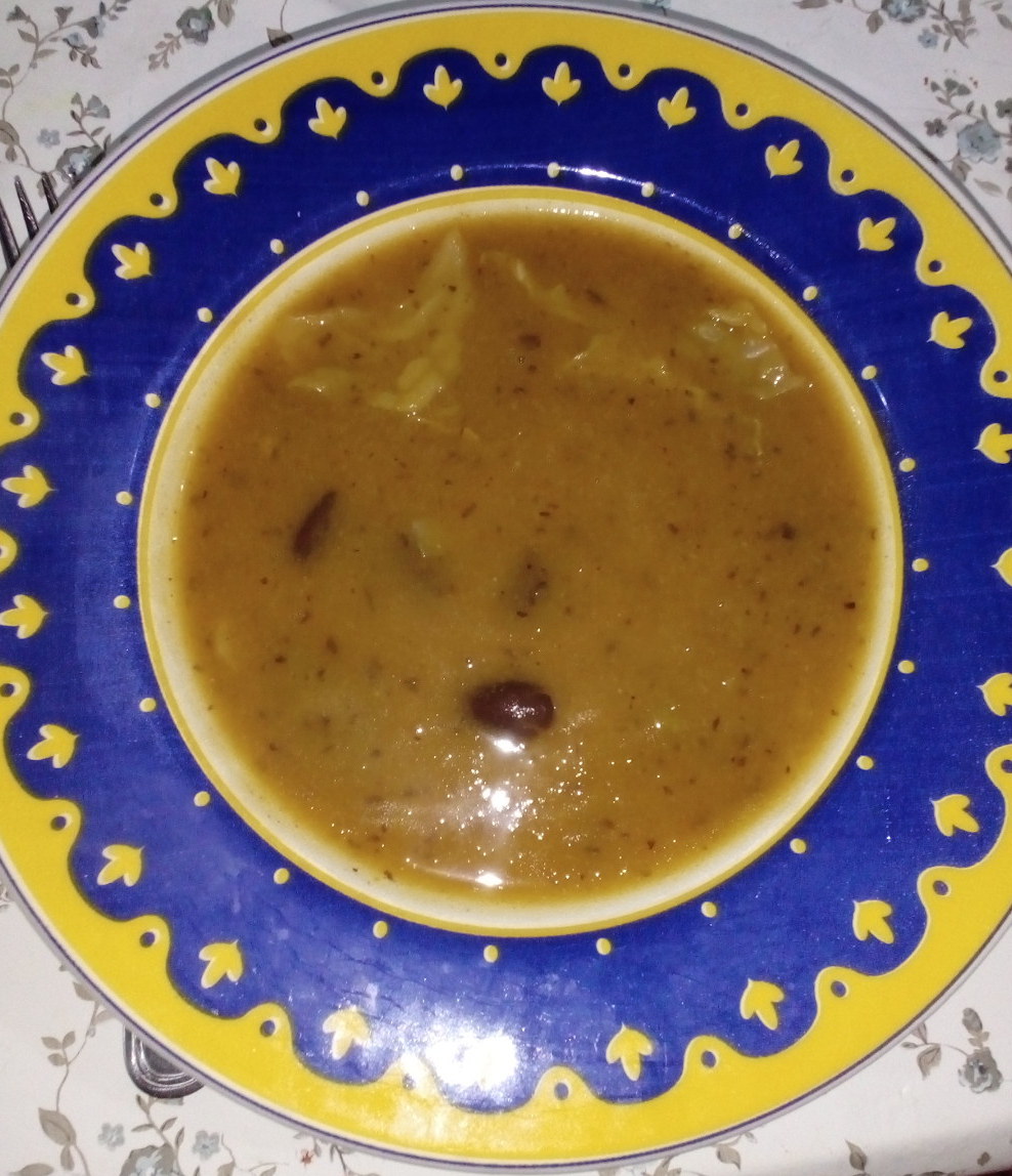 Sopa de feij�o com nabo